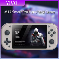 M17 Smart Pro Handheld Game Console 4.96''IPS Screen Linux System Joystick RGB Lighting Smartpro Retro Video Game Player Gift