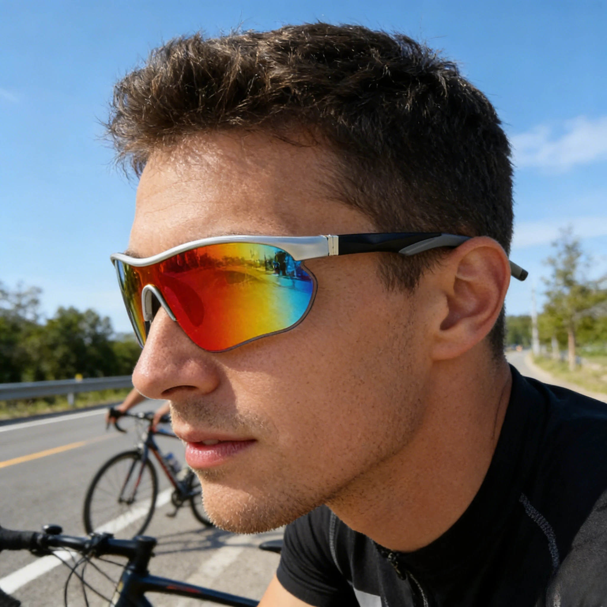 

Half Frame Sports Sunglasses - UV400 UV Resistant Eyewear for Outdoor Cycling
