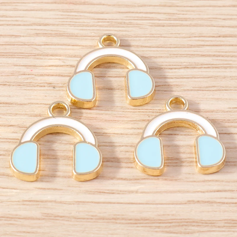 10 stücke Nette Blaue Farbe Emaille Tier Vogel Pinguin Katze Blume Charms Anhänger für Schmuck Machen DIY Ohrringe Halsketten Handwerk geschenk – Detail 21