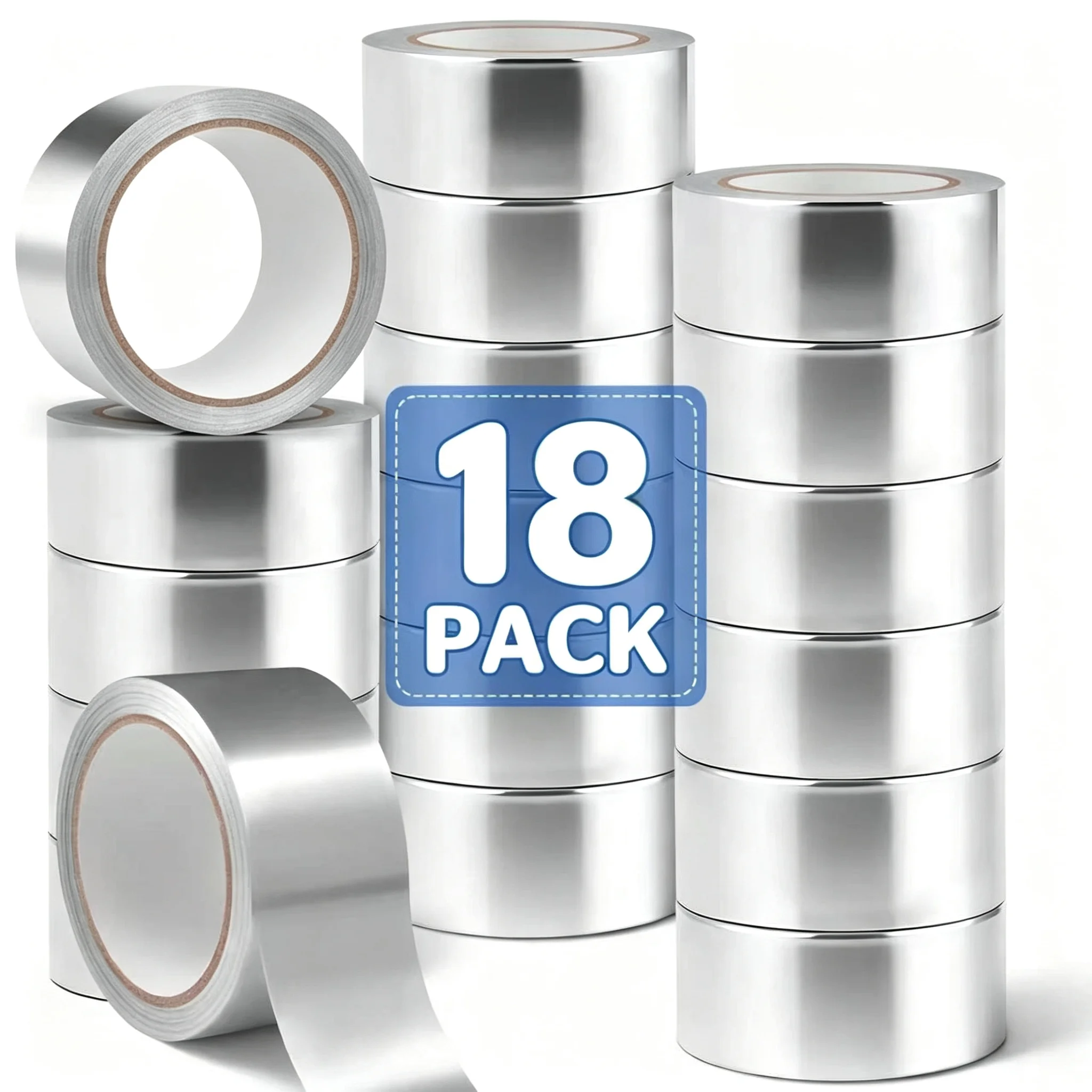 18 Pack Aluminum Foil Tape Waterproof Oil Proof Self Adhesive Kitchen Stove Sink Gap Seal Strip Heat Resistant