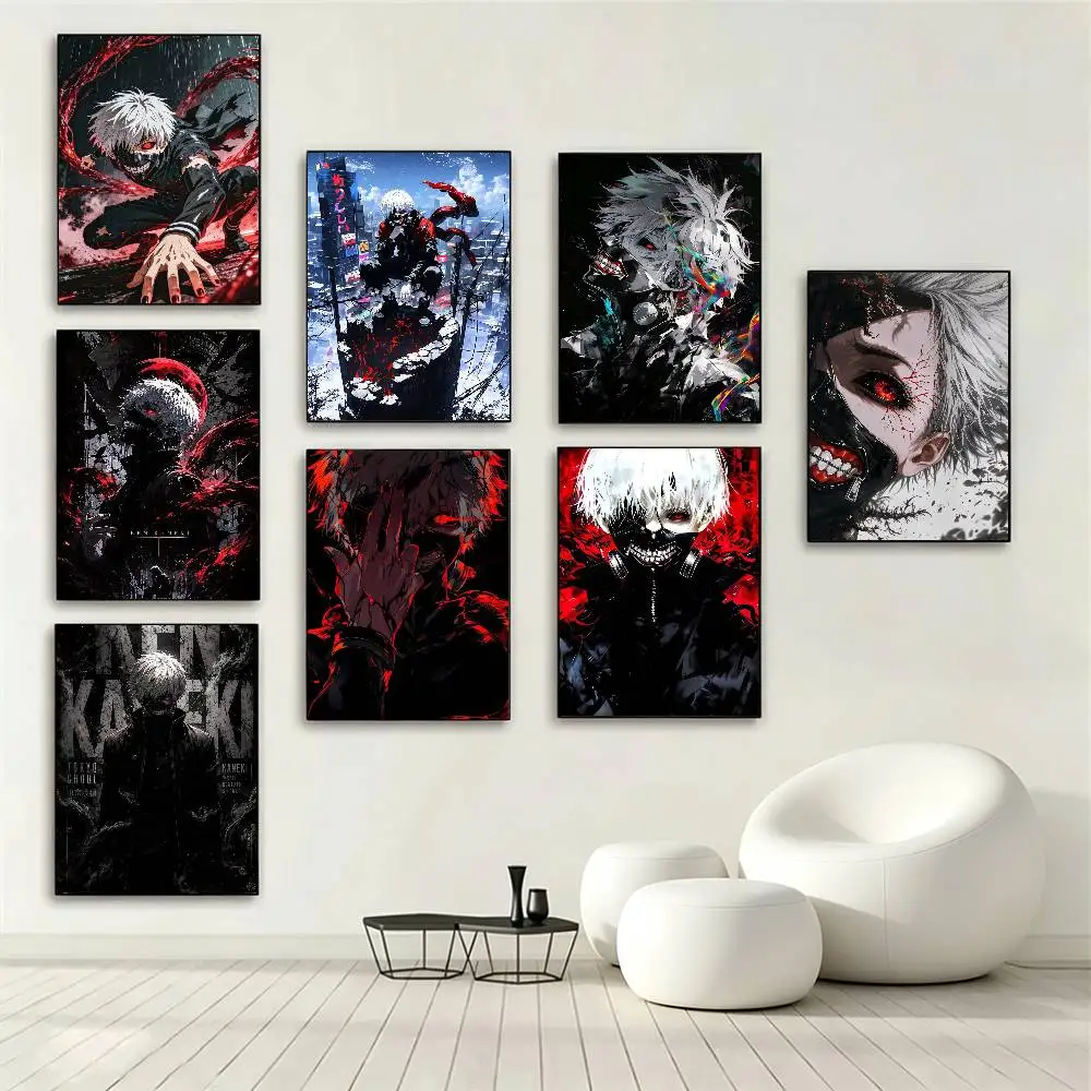 Tokyo Ghoul Kaneki Ken Poster High Quality Dorm Living Room Aesthetic Wall Decoration Painting Stickers Gift