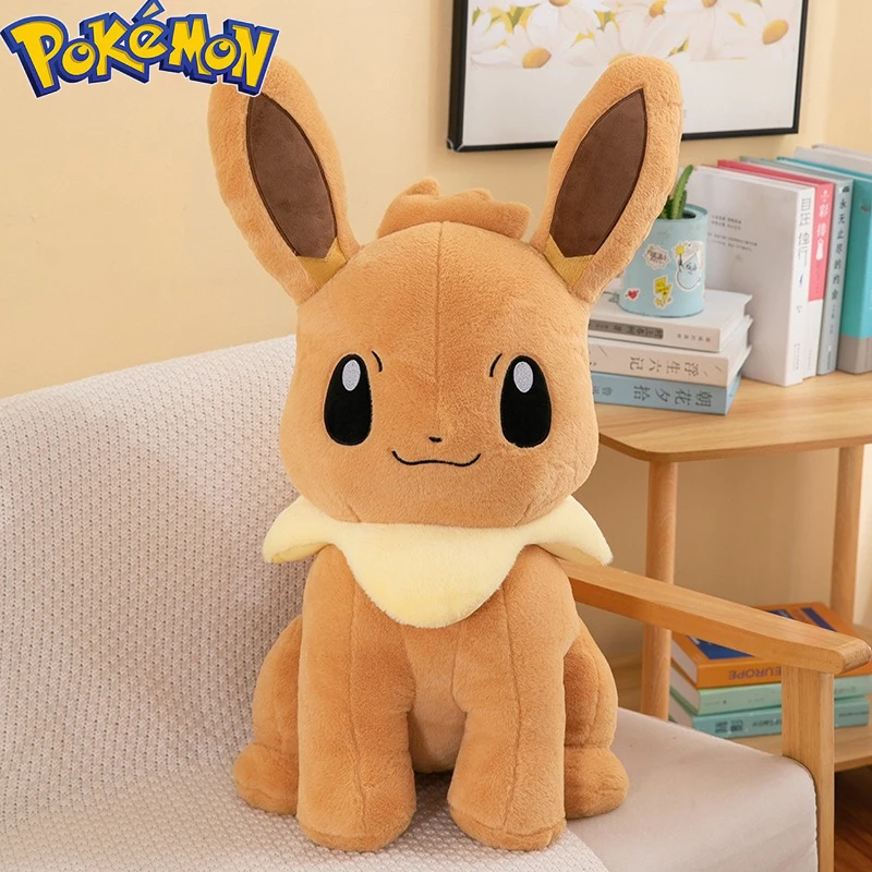 45/55/75CM tamaño grande Pokemon Eevee Plushies Kawaii dibujos animados Anime almohada suave de peluche muñeca peluches adorno regalo para niños