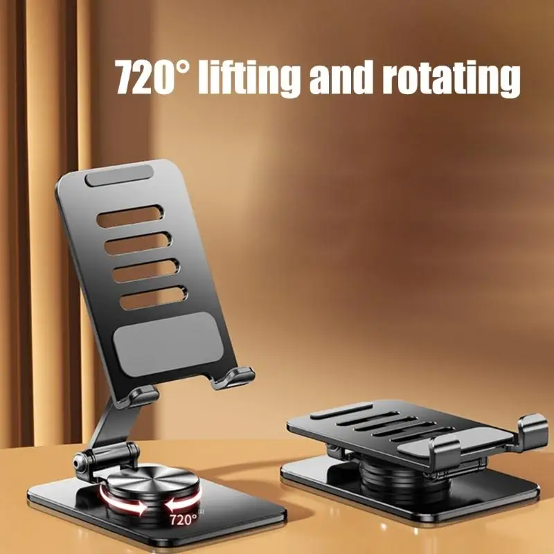

Portable Smartphone Bracket Cradle 360 Degree Rotating Cellphone Holder Desktop Foldable Bracket Height Adjustable K1KF