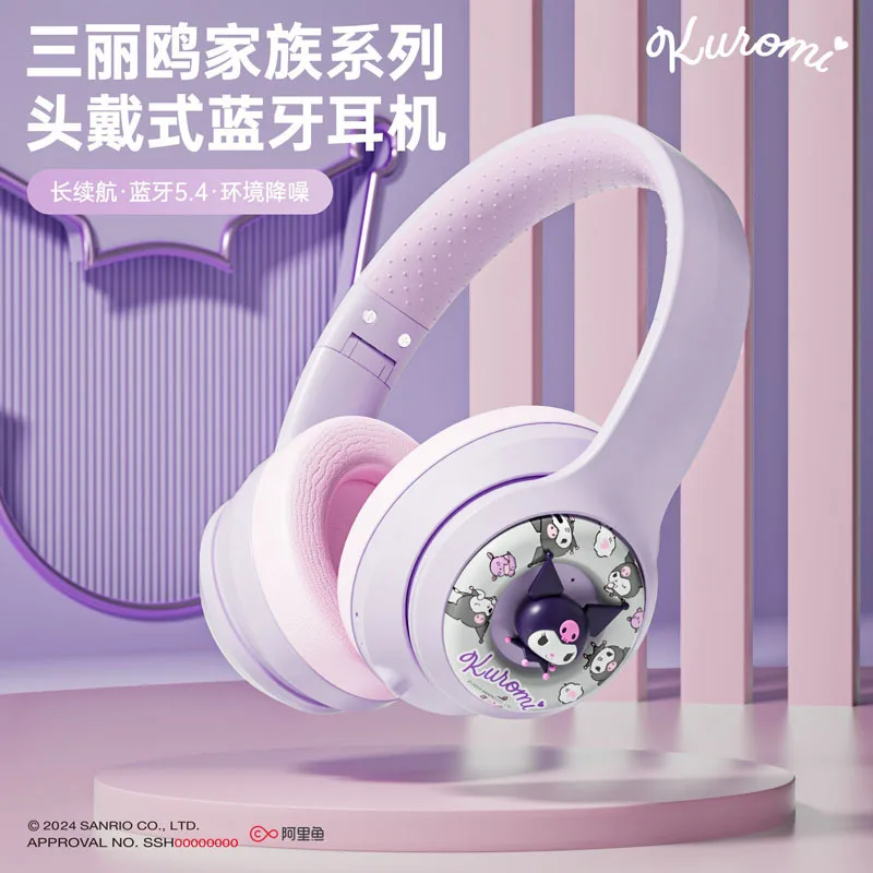 Sanrio Cartoon Stereo Sports Headwear Intelligent Wireless Cute Male Female Bluetooth Earphones Wireless Gaming Earphones