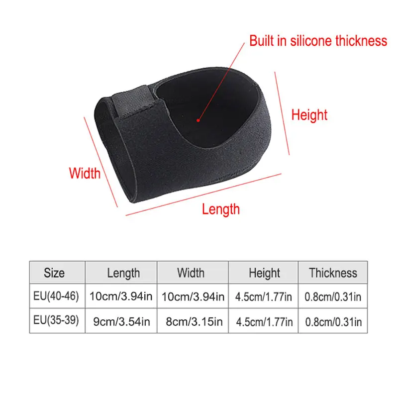 1 Pair Silicone Heel Pads Shock Absorption Relieving Leg Pressure Adjustable Straps To Prevent Slipping Insoles