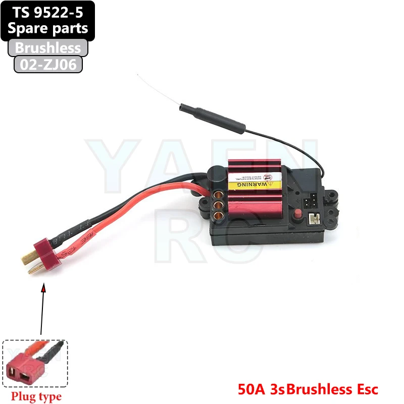 

1/14 TS 9522-5 RCCar Original SpareParts 02-ZJ06 50A 3s Brushless Esc Suitable for TS 9522-5 Brushless Car Accessories