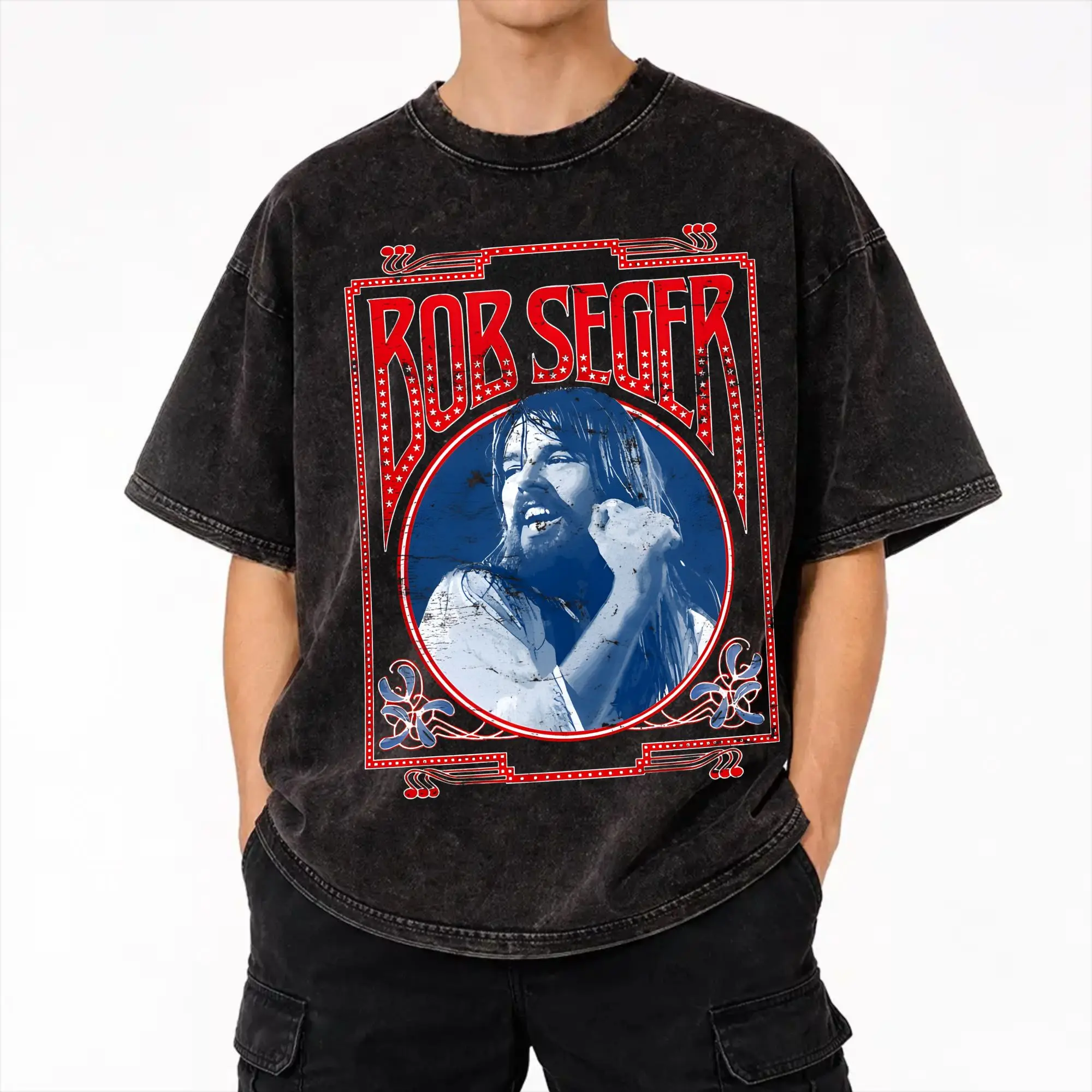 Harajuku Washed Shirts Bobs legend rock and Roll Segers Final Tour  Outfit Novelty T Shirt High Street  Streetwear Tops Tees