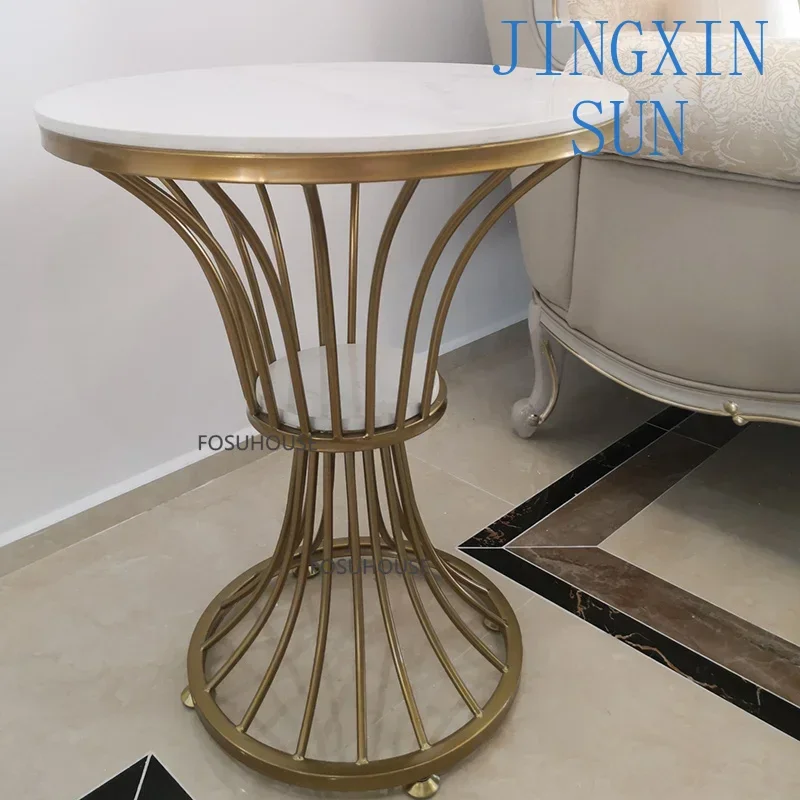 Nordic Slate Coffee Tables Living Room Furniture Sofa Side Table Creative Design Light Luxury Custom Made for Bistro Round Table