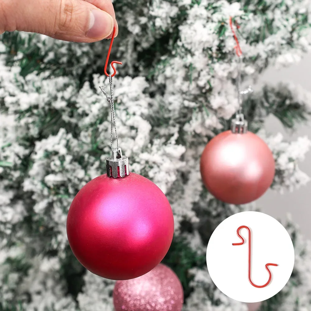 100/50Pcs Christmas Metal S-Shaped Hooks Xmas Tree Ball Gold Silver Pendant Hanging Holders Home Party Christmas Decoration Hook