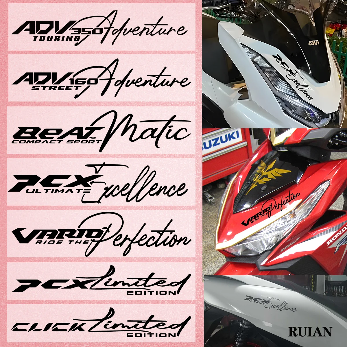 For Honda ADV160 adv150 ADV350 BEAT PCX150 160 CLCIK160150 VARIO150 vario160 motorbike modification stickers accessories decals