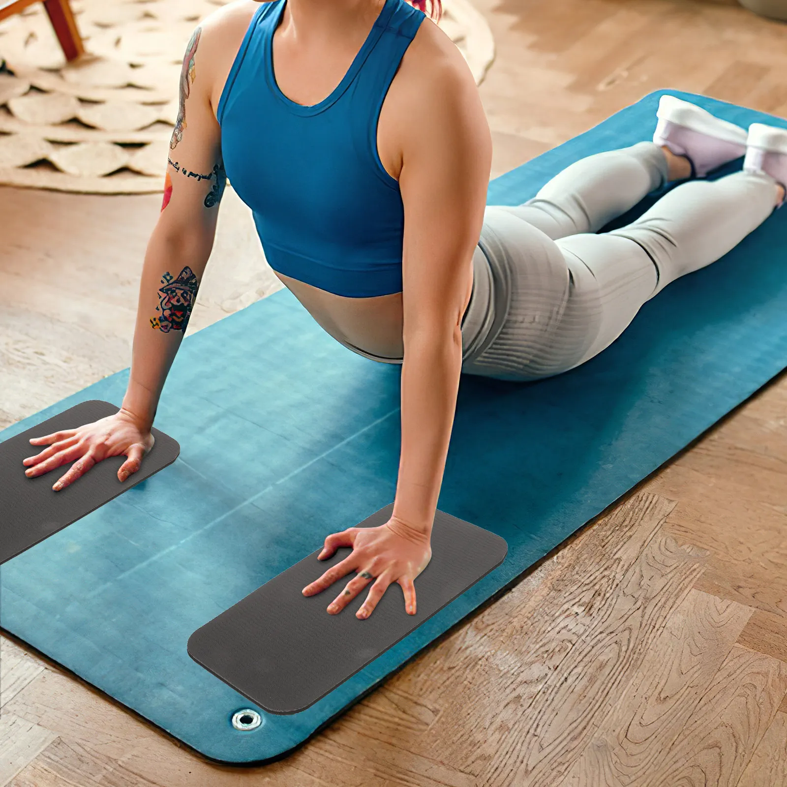 Lot de 2 tapis antidérapants pour pédale de machine à coudre, isolation phonique et antivibratoire épaissie pour la maison, le studio, le bureau et l'équipement de fitness