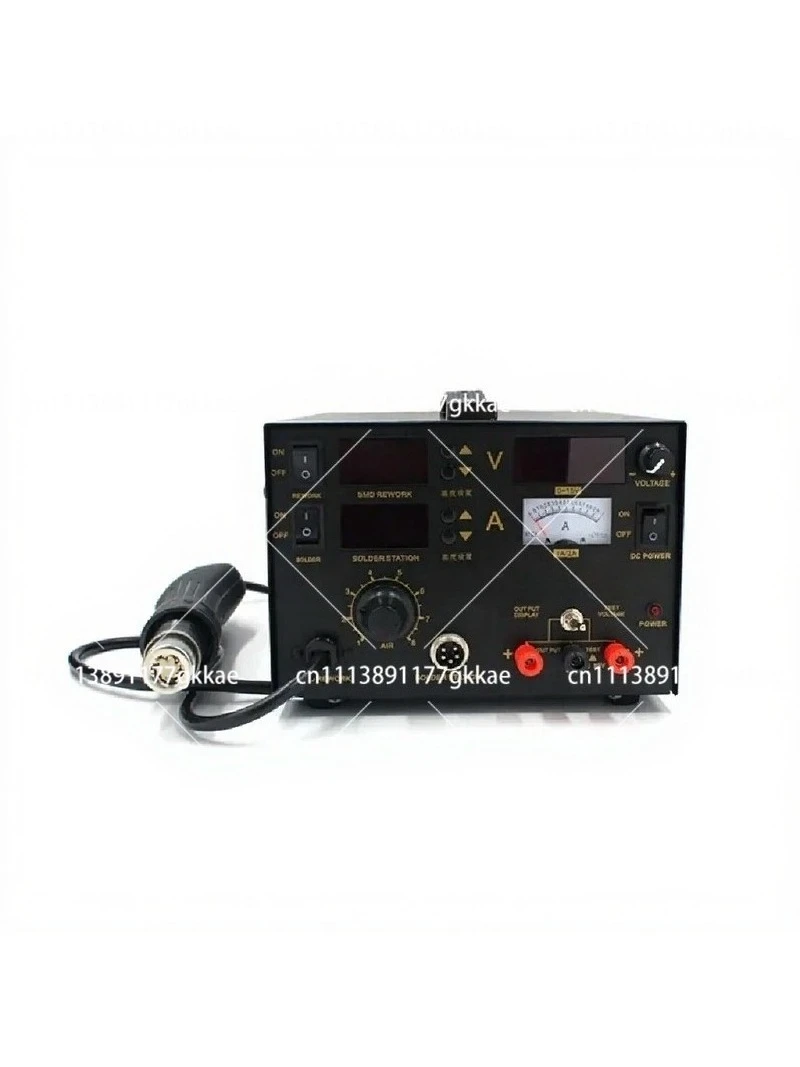 3-in-1 Soldering Rework Station Hot Air Gun Soldering Iron DC Power Supply Adjustable Temperature 220V 110V