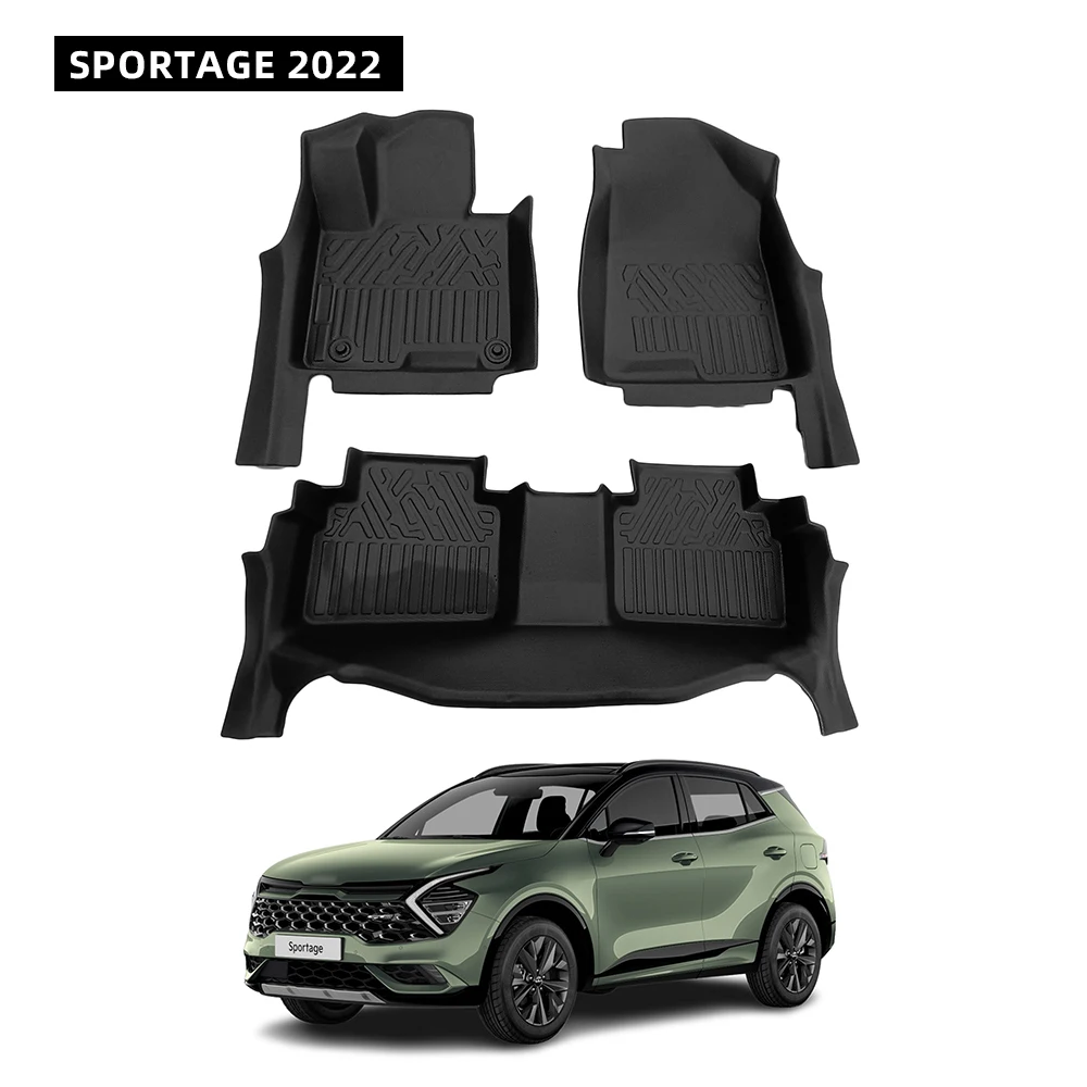 

2025 Ира, хит продаж, роскошные противоскользящие водонепроницаемые автомобильные коврики из ТПЭ 5D, горячая распродажа в Ираке для SPORTAGE 2022