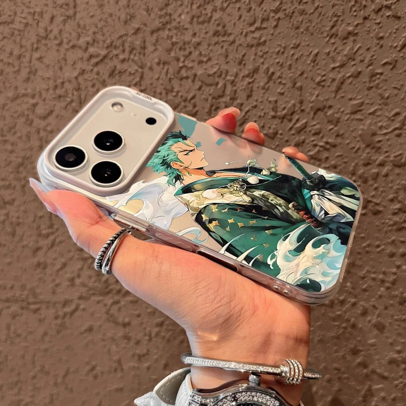 เคสโทรศัพท์ลายการ์ตูนวันพีซ ลูฟี่ โซโล สำหรับ Redmi Note 14 13 Pro Plus A5 A3 15 15C 14C 13C 14 13  แบบด้าน  IMD  แข็ง