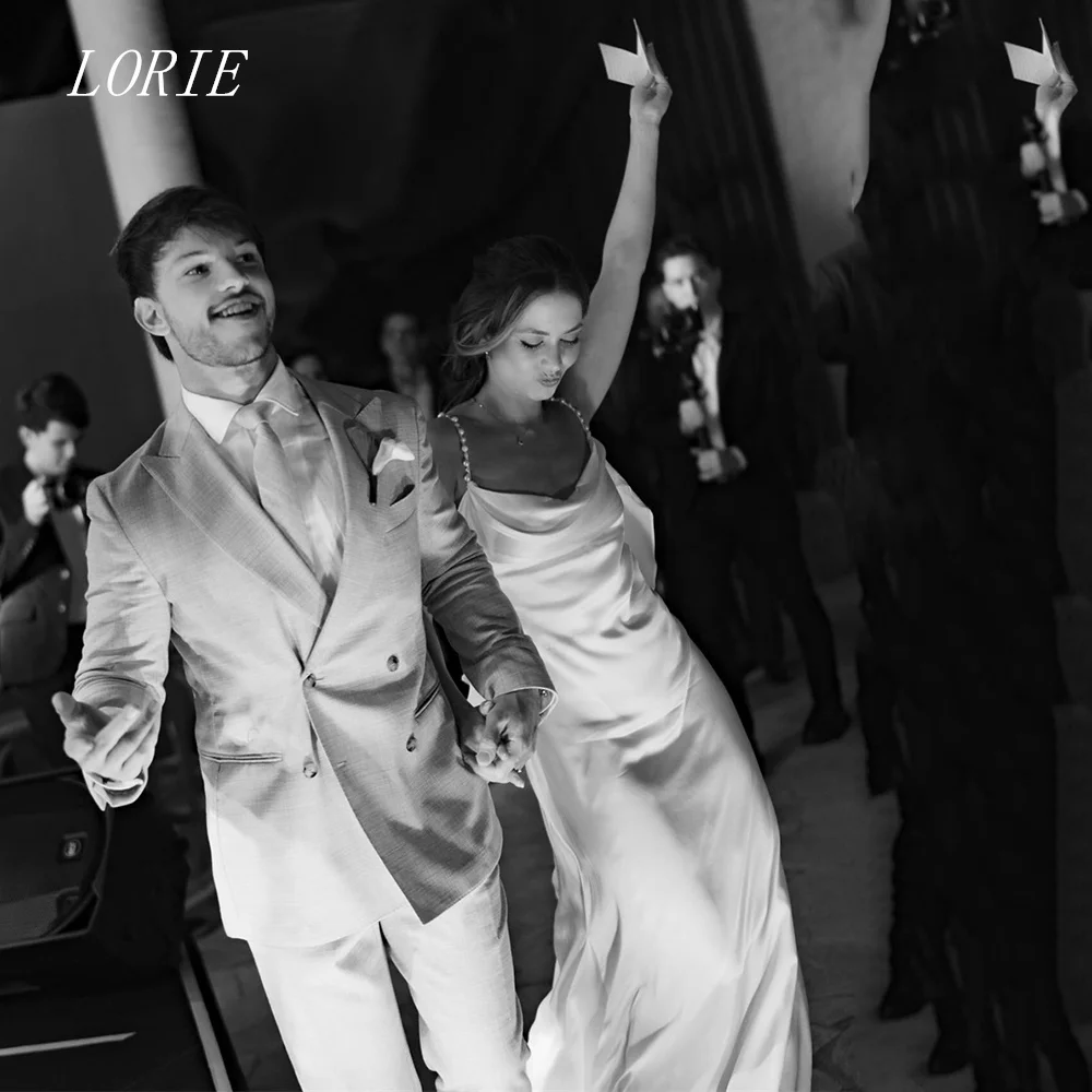 

LORIE Luxury Mermaid Wedding Dress Illusion Spaghetti Strap Bridal Dresses Appliques Relaxed Wedding Gown Customized 2026