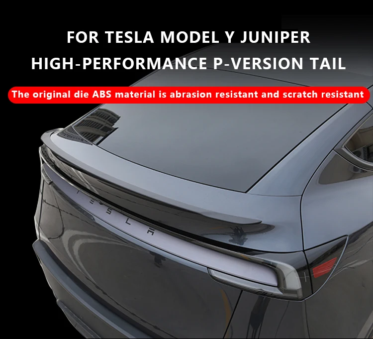 Heenvn ABS Carbonfaser-Spoiler für Tesla Model Y Juniper 2025 2026 Heckklappenspoiler Original Modifiziertes Auto-Exterieur – Detail 1