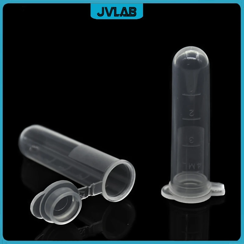 Microtubes Centrifuge Tube 5ml Laboratory Centrifugal EP Tube Round Bottom Snap-cap Clear Diameter 13mm Height 53mm 300 Tubes