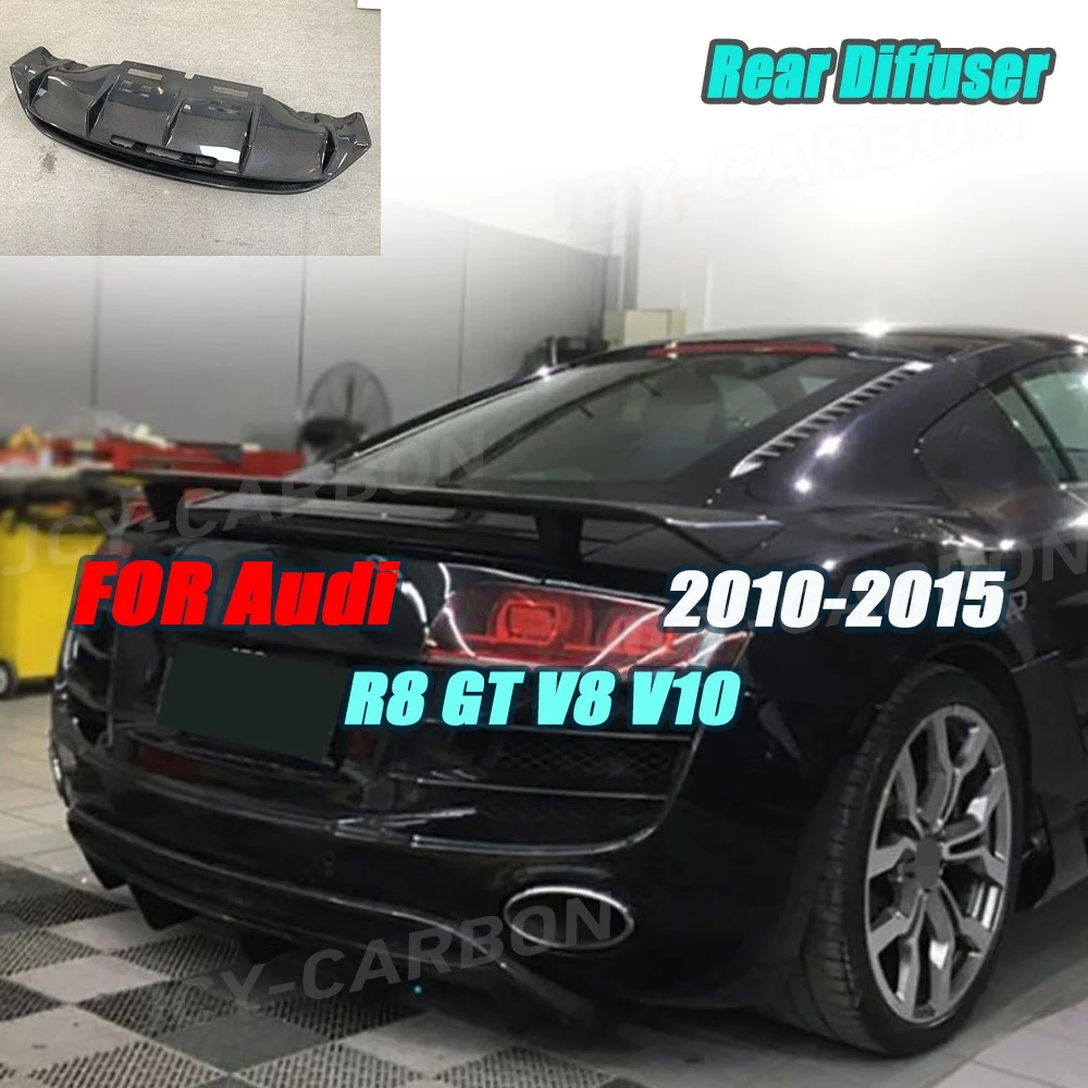 

For Audi R8 GT V8 V10 2010-2015 Carbon Fiber Rear Diffuser Bumper Lip Bumper Guard Protector Body Kits FRP Car Accessories