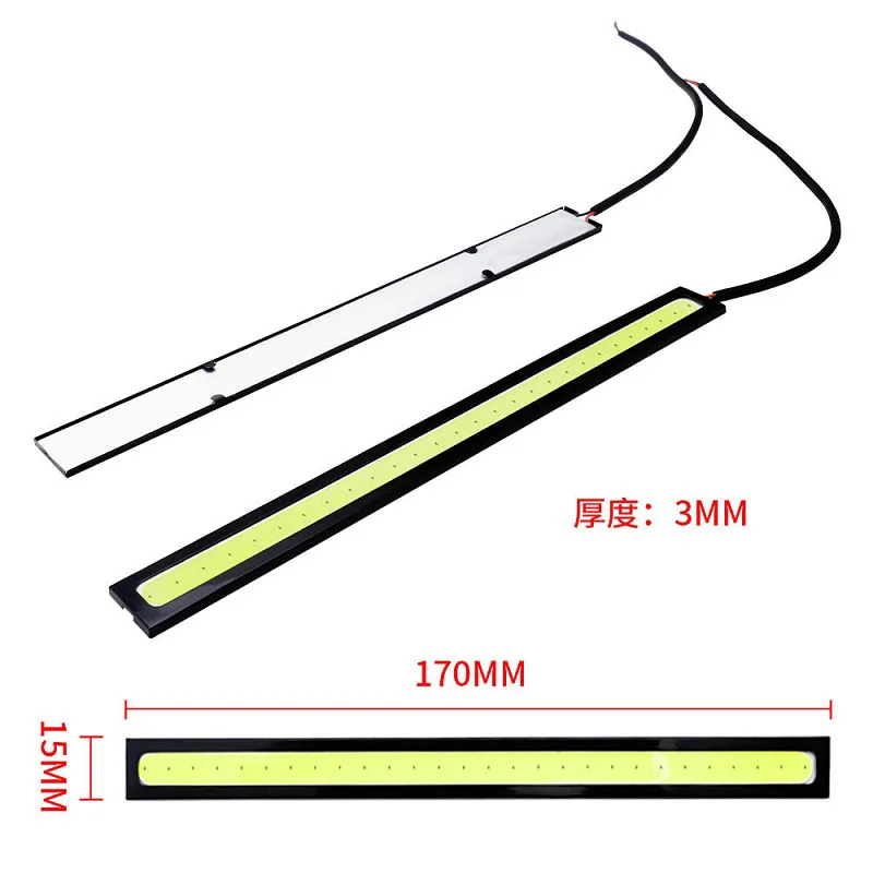 17cm Universal Daytime Running Light COB DRL LED Car Lamp External Lights Auto Waterproof Car Styling Led DRL Lamp 12V Day Light image 5