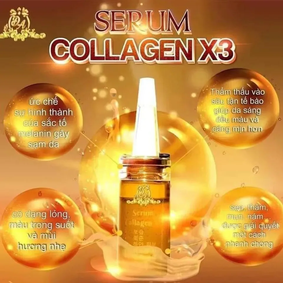 Vietnam Serum collagen x3 Anti Acne Black Spot Improve Dullness Melanin And Whitening Hydrating Moisturizing Anti aging 1pcs