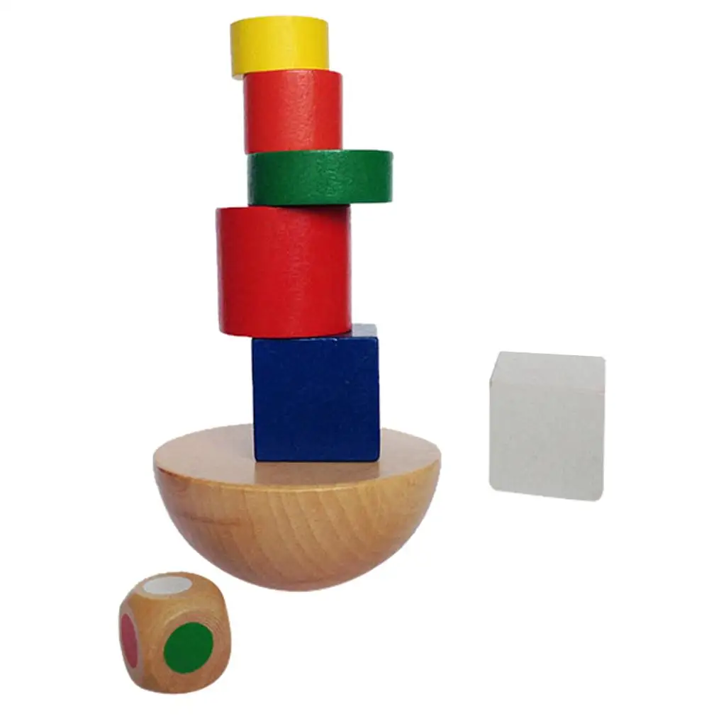 

Wooden Stacking Toy Interactive Building Blocks Board Game for Kids Educational Learning and Skill Development
