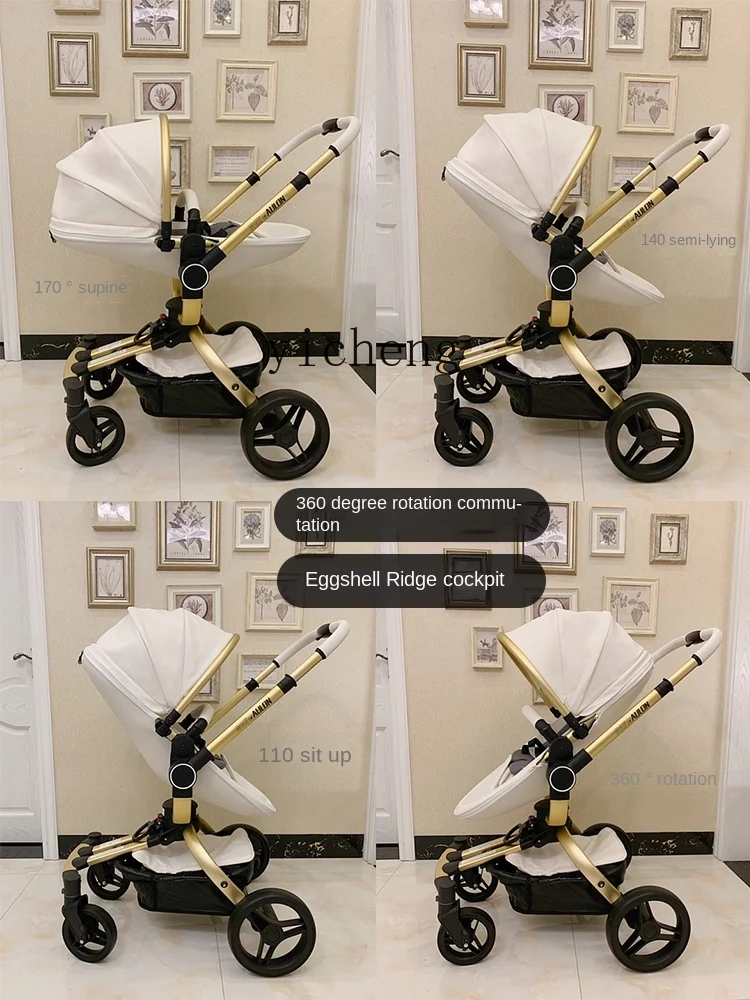 Tqh One Month Old Baby Gift High-End Gift for Newborn Baby Stroller High-Grade Foldable Cart