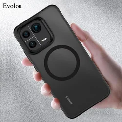Mi 13 Pro For Xiaomi 14 Pro Magsafe Magnetic Matte PC Phone Case For Xiaomi 13 Ultra 5G Wireless Charging Adsorption Back Cover