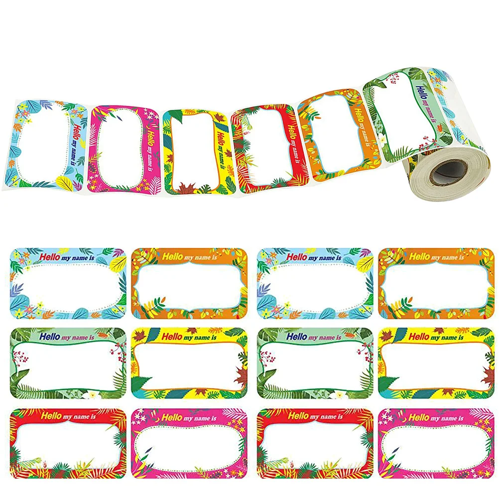 

1 Roll Name Tag Stickers Writable Self-Adhesive Label Decals Sorting Sticker Labels for Home Use Sticker Roll