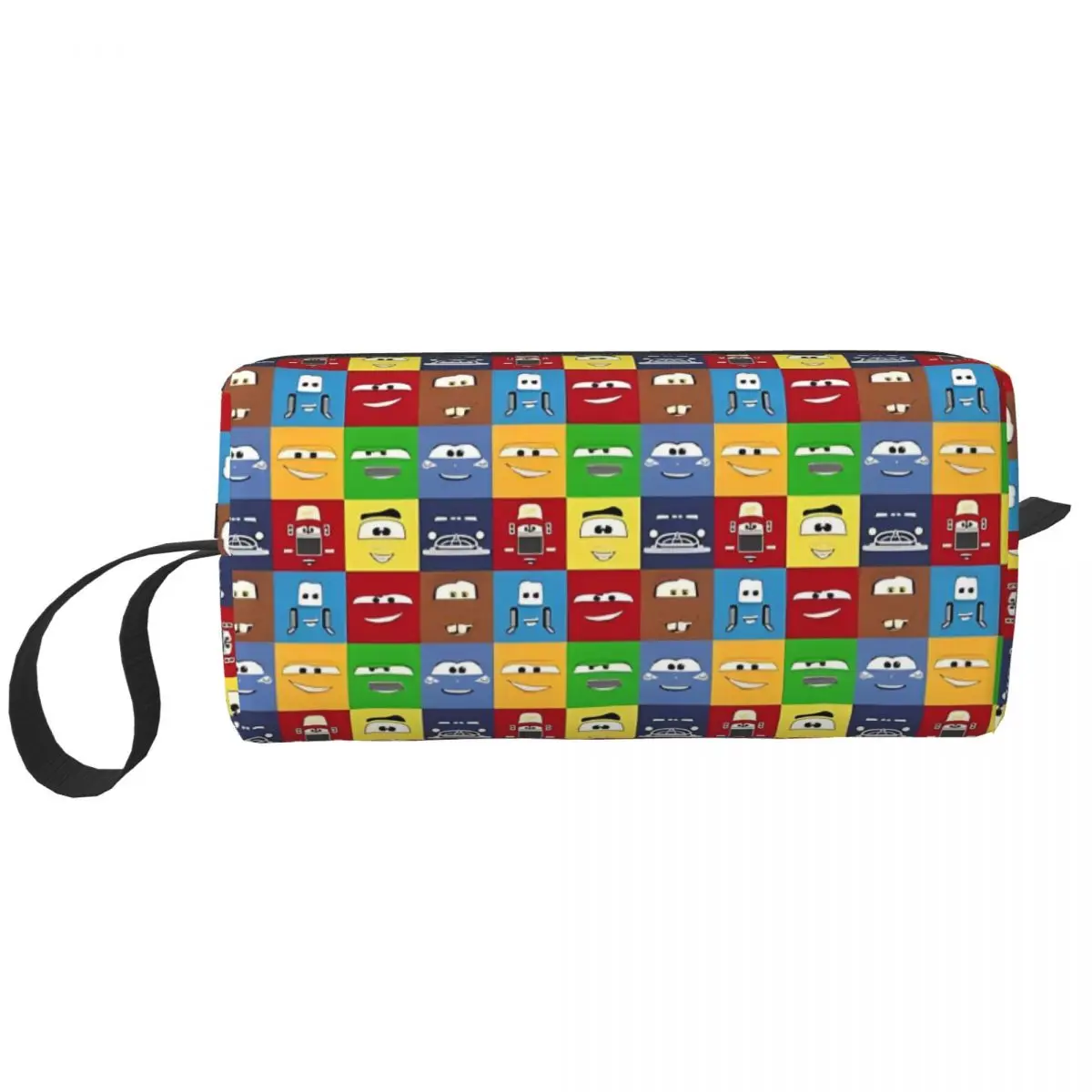 

Colorful Cars Faces Cosmetic Bag Women Makeup Bags Travel Zipper Toiletry Bag Organizer Merch