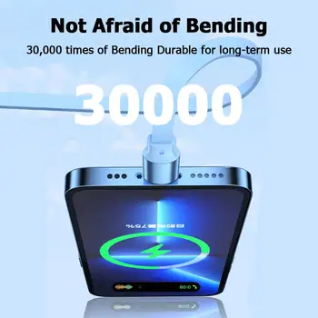 三合一可伸縮100W 6A快充USB轉Type-C Micro快充線,適用於iPhone、三星、小米、華為等手機,1.2米線長 9 最佳銷售 USB-C 分線器線纜 - №9