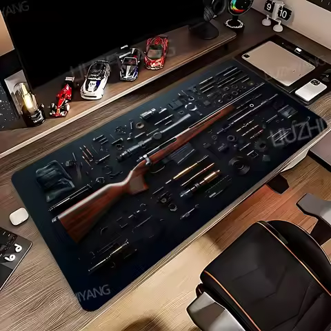 Oval Tactical Gun Mouse Pad Gamer Mouse Pads Laptop Keyboard Mousemat XXL Large Mousepad Gaming Non-slip rubber Office Desk Mats