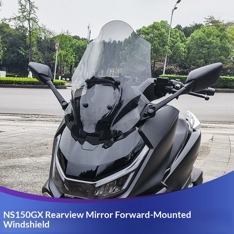 【Premium】For Aftermarket Shield Windshield with Mirror Relocation & Crossbar for Honda NS150GX
