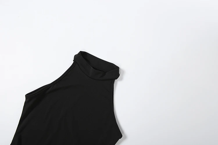 SIsterlinda Sexy Bodysuit für Damen, klassischer Trend, ärmellos, O-Ausschnitt, Patchwork, Stretch, Skinny, Mode, Midnight Street Party, Clubwear – Detail 6