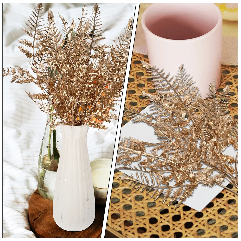 

3Pcs Christmas Leaves Artificial Simulation Lifelike Bright Color Leaves Decor for Tree Wreath DIY Flower Arrangement Decoration