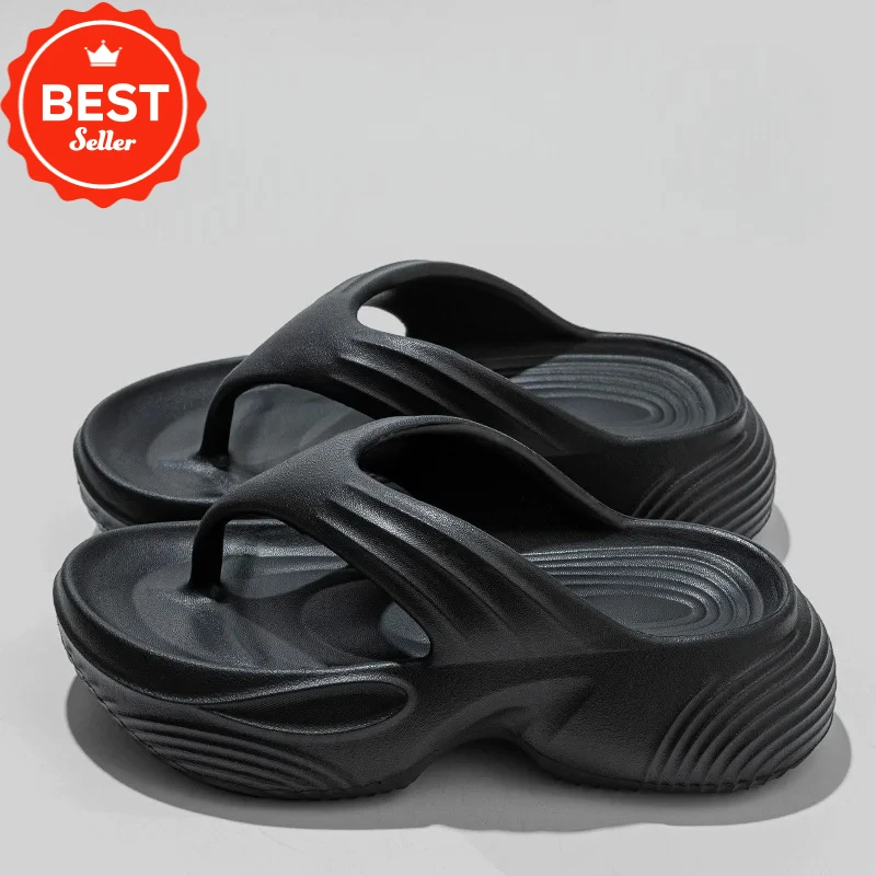 

Y2K ComfortPlatform Wedge Heel Flip Flops Women Summer 2026 Lightweight EVA Non Slip Beach Slippers Woman's Thick Bottom Sandals