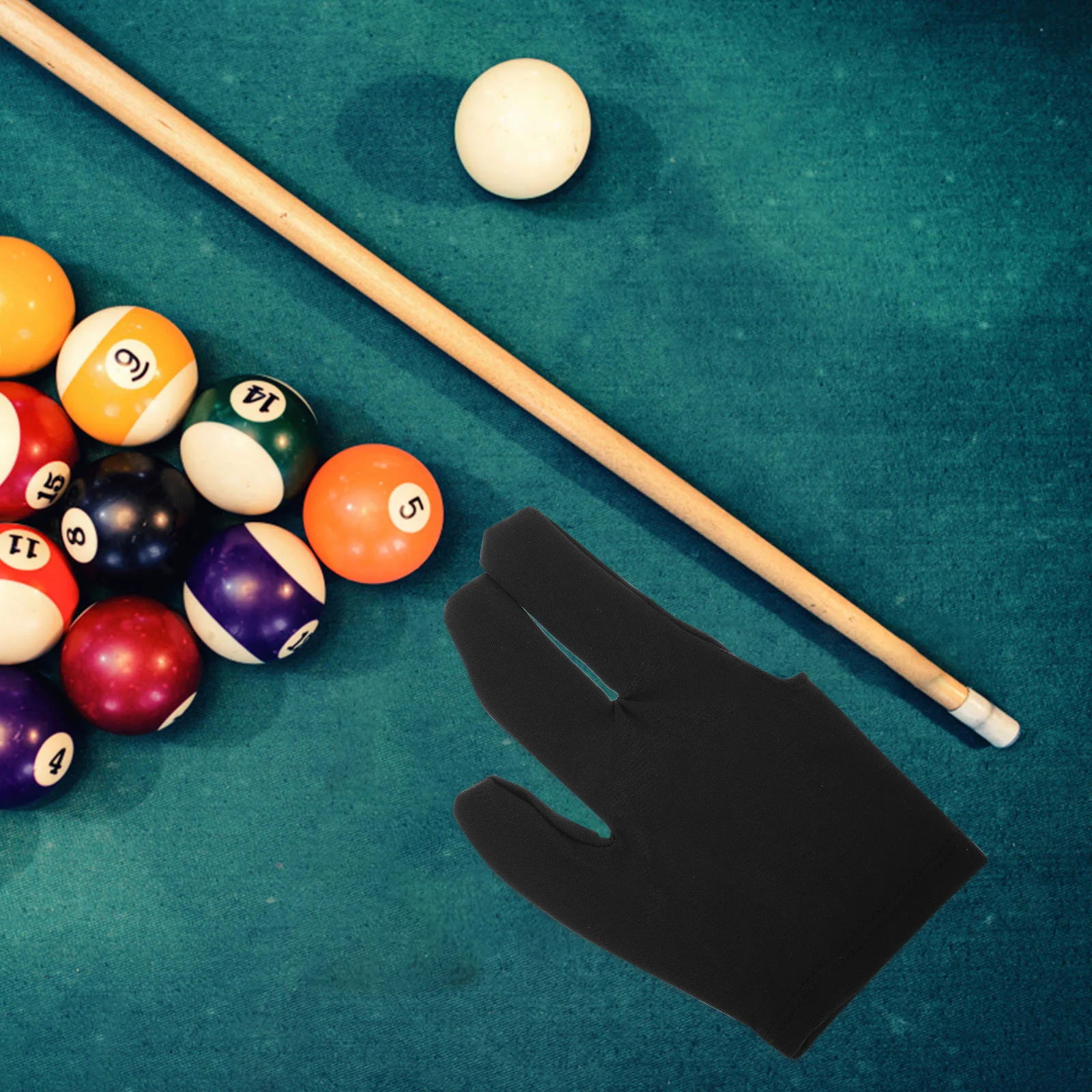 قفازات البلياردو ثلاثة أصابع تجمع جديلة الرياضة قفازات سوداء اليد اليسرى أو اليمنى تنفس شبكة المضادة للانزلاق للاعبين حمام السباحة #1