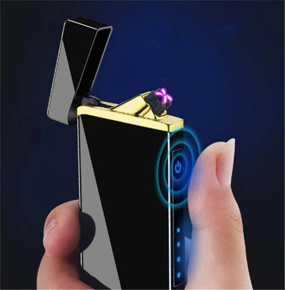 

Double Arc USB Charging Electric Lighter with LED Battery Display Mini Dual Plsma Electronic Lighter