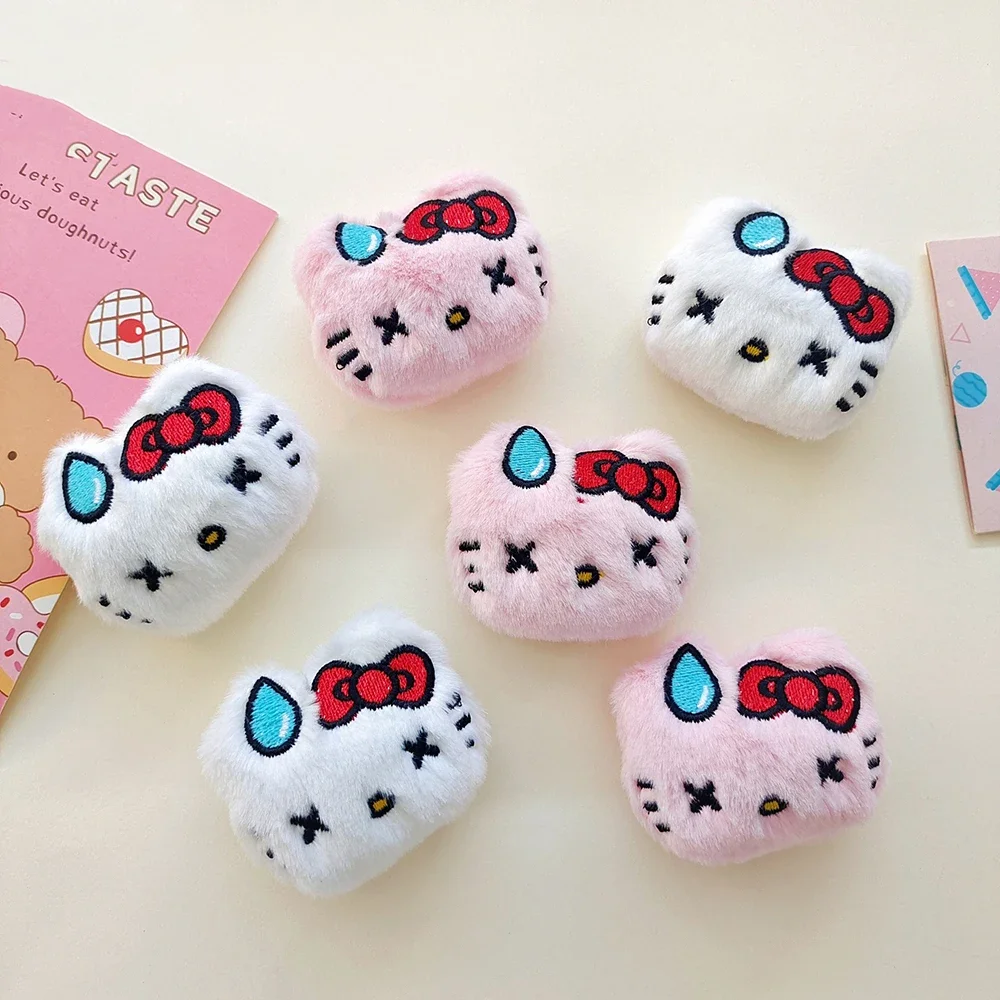 New  Hello Kitty Plush Brooch Cartoon Cinnamoroll Bag Clip Clothes Scarf Accessories Keychain Accessories Doll Wholesale