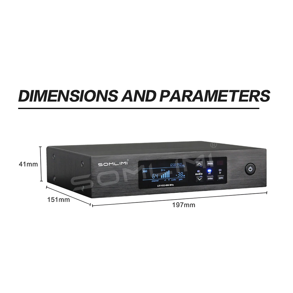 SOMLIMI-Q-K8-Silvery UHF Profeesional Wireless Microphone System Dynamic Long Distance Party Singing Stage Performances