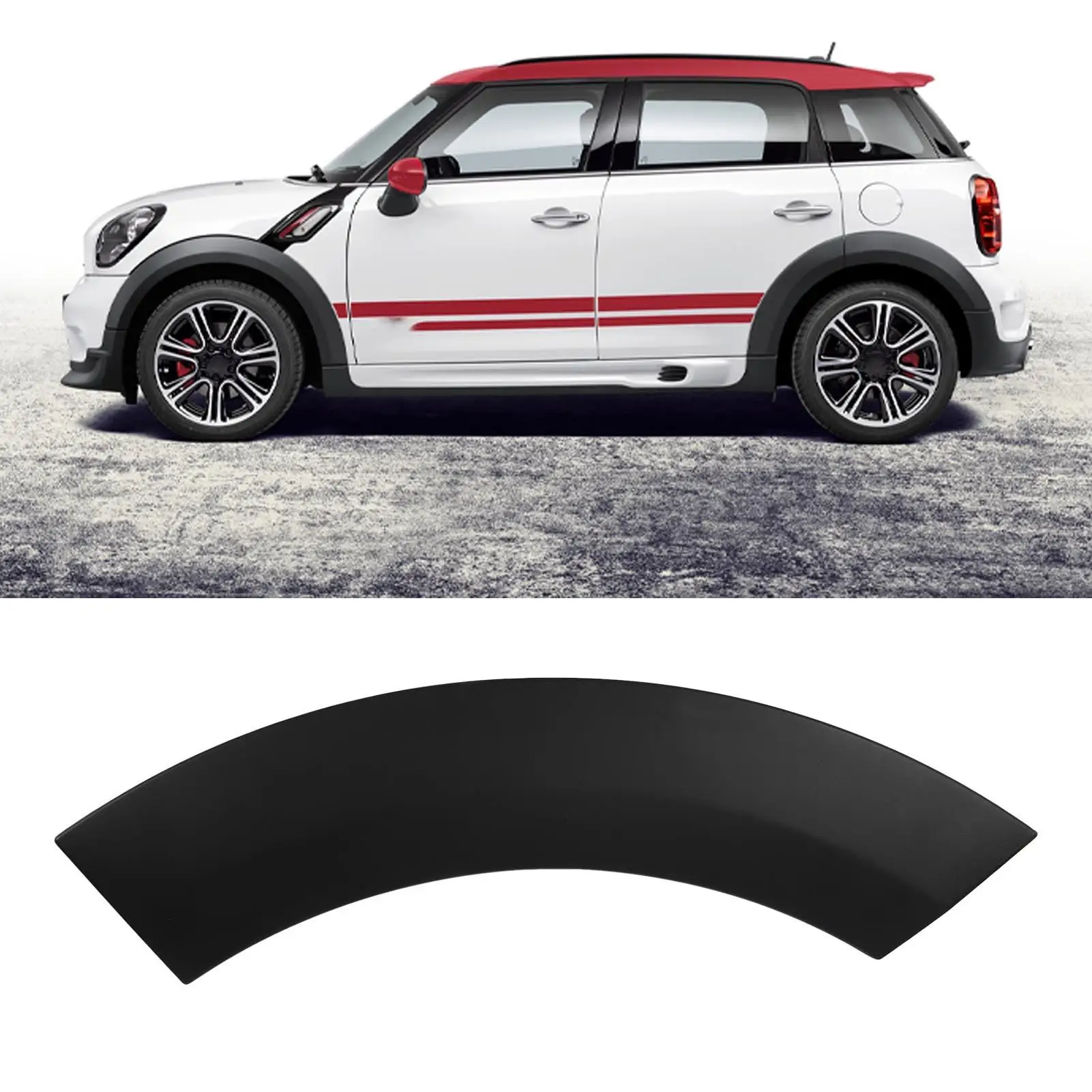 Rear Wheel Arch Exterior Decor Wheel Eyebrow Direct Replacement ABS Easy To Install Durable for countryman R60 2010 To 2016