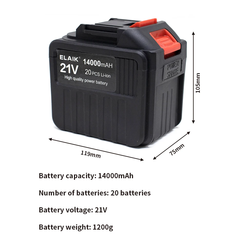 21V 14000mAh Rechargeable Battery Lithium Ion Battery High Capacity for Makita Electric Power Tool Battery