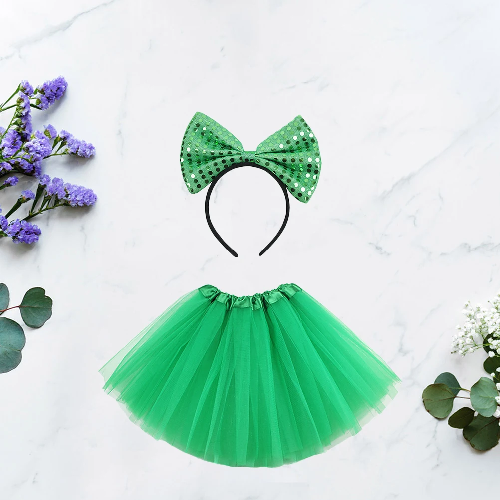 

St Patrick's Gauze Skirt for Girls Women Party Birthday Dancing Three-Layered Gauze Skirt For Girls 3-Layered Elastic Waist