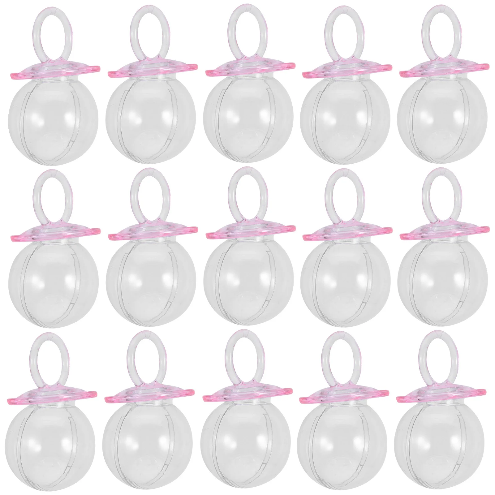 

20Pcs Shower Candy Boxes Clear Mini Pacifier Shape Candy Containers Party Favors Treat Holders Clear Box for Treats