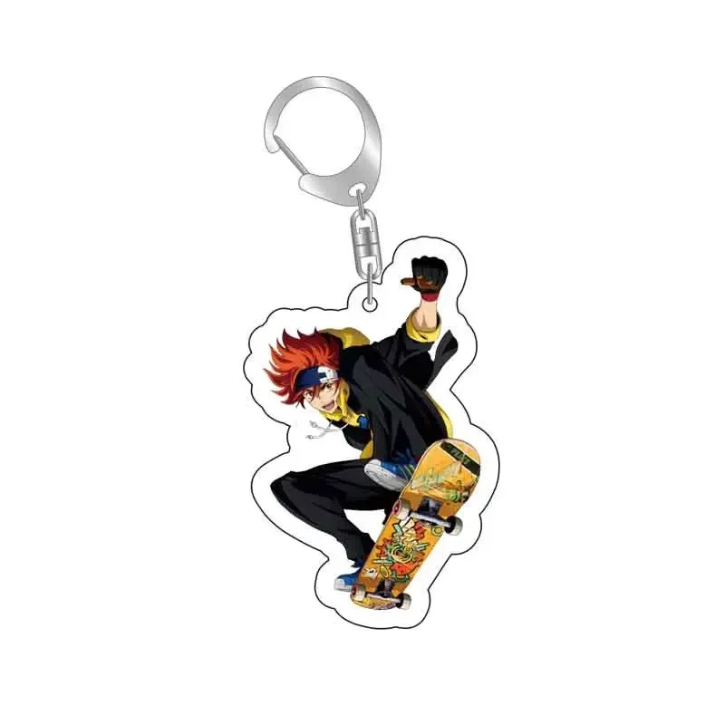 Anime SK8 The Infinity Key Chains Reki Kyan Langa Hasegawa Cosplay Acrylic Double Sided Keychain Keyring Pendant Prop Jewelry