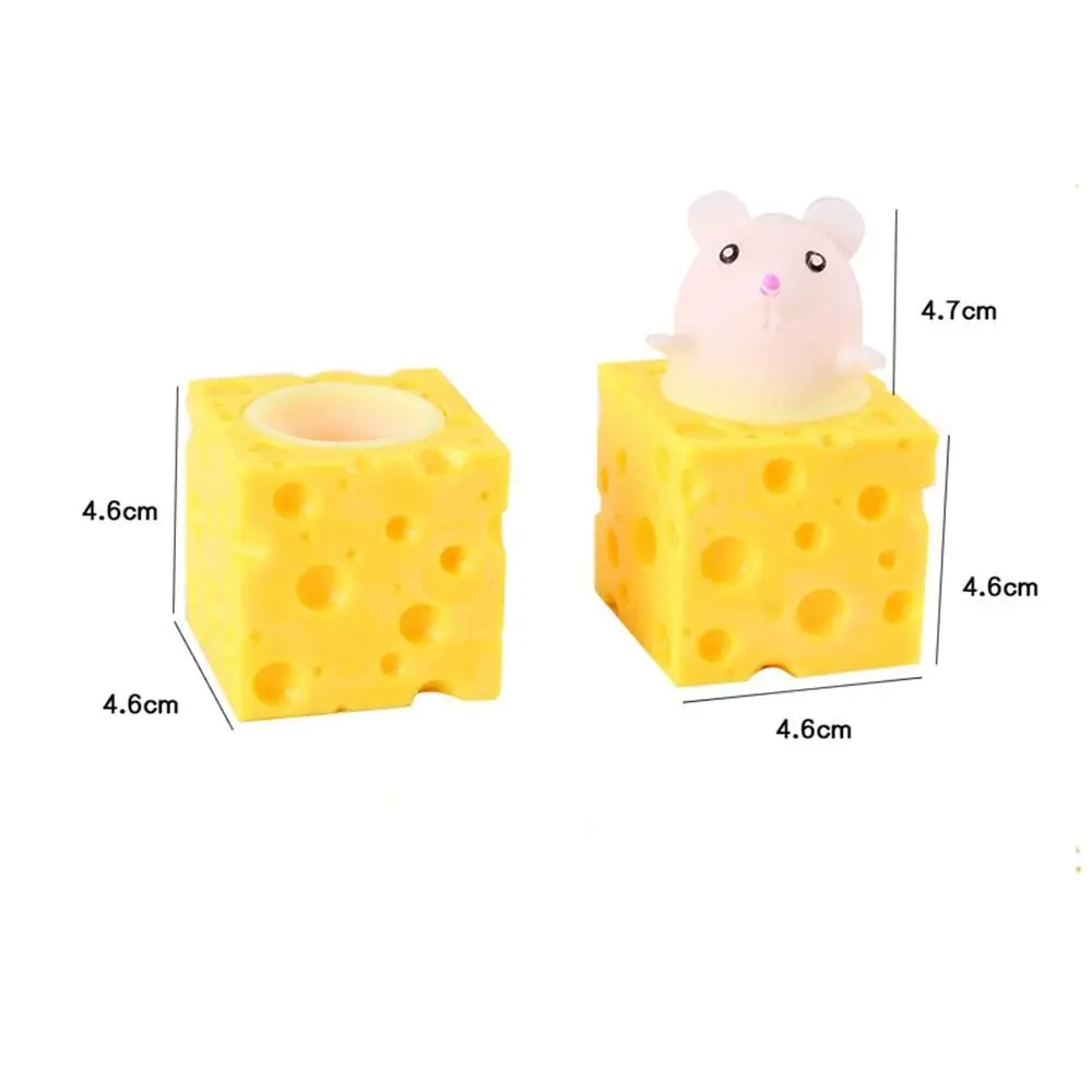 New PVC Cheese Mouse Decompression Toy Stress Relief Squeeze Squeeze Toy Toys Gift Pop Up Fidget Toys