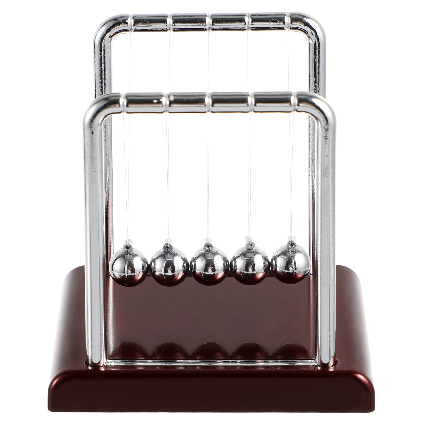 Metal Newton Ball Square Shaped Pendulum Swing Desk For Home Office Decor Birthday Gift Abs Cradle Educational Puzzle