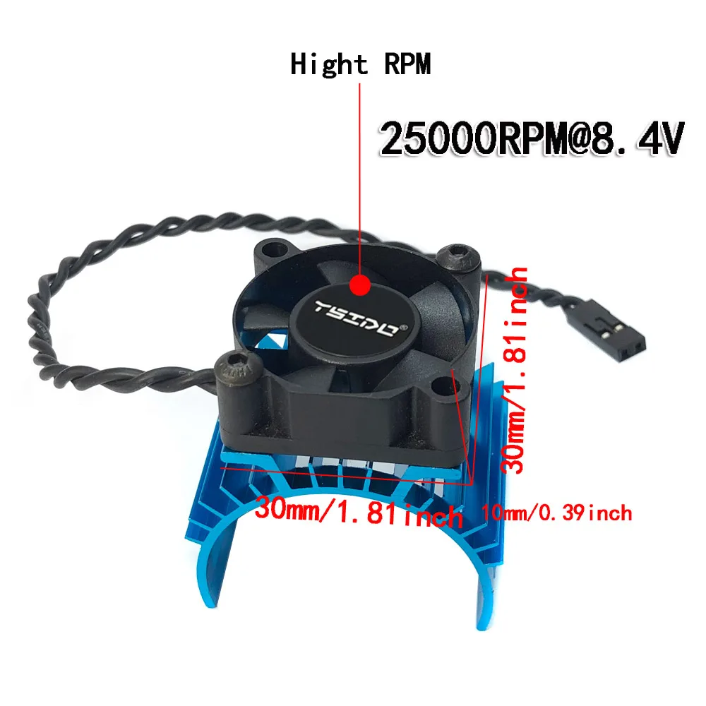 YSIDO RC Elektroauto 540 550 3650 3660 3665 Bürstenloser Motor Kühlkörperabdeckung Lüfter für 1/10 1/12 Wltoys 124017 124016 Teile – Detail 12