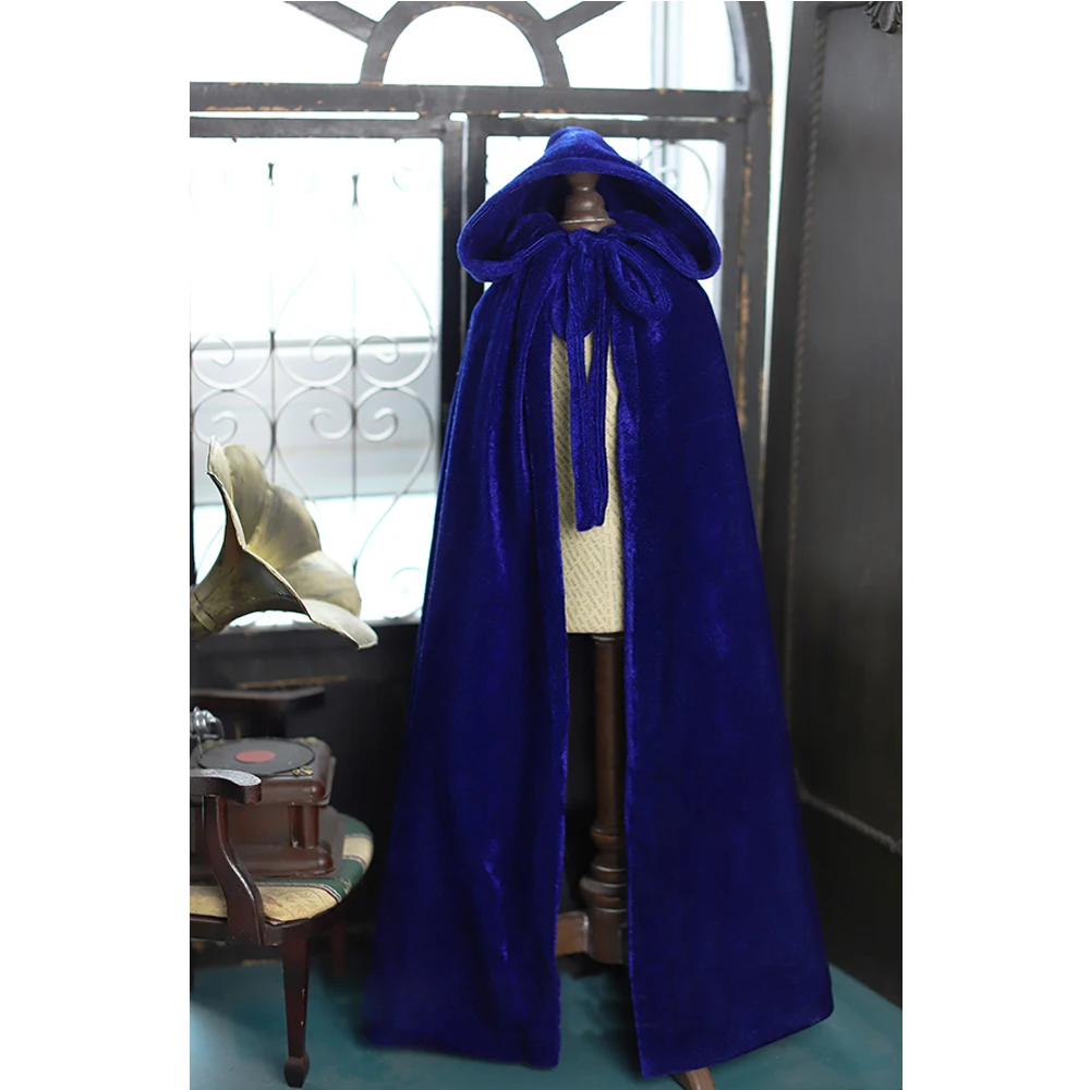 G10-137 children toy 1/6 1/4 1/3 uncle bjd DD doll's props Accessoriess clothes Royal blue vintage suede shawl cape cloak 1pcs