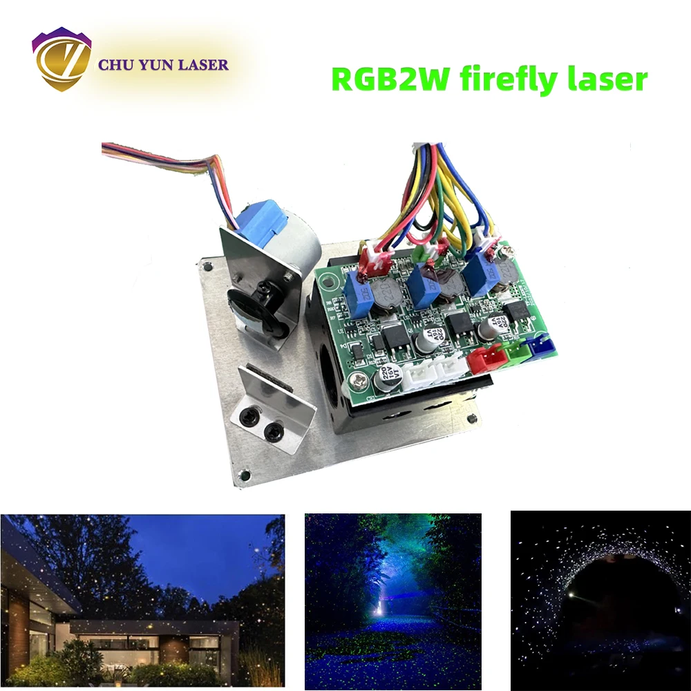 RGB 화이트 레드 그린 블루 반딧불 레이저 다이오드 모듈, 무대 조명 TTL 변조, 2W