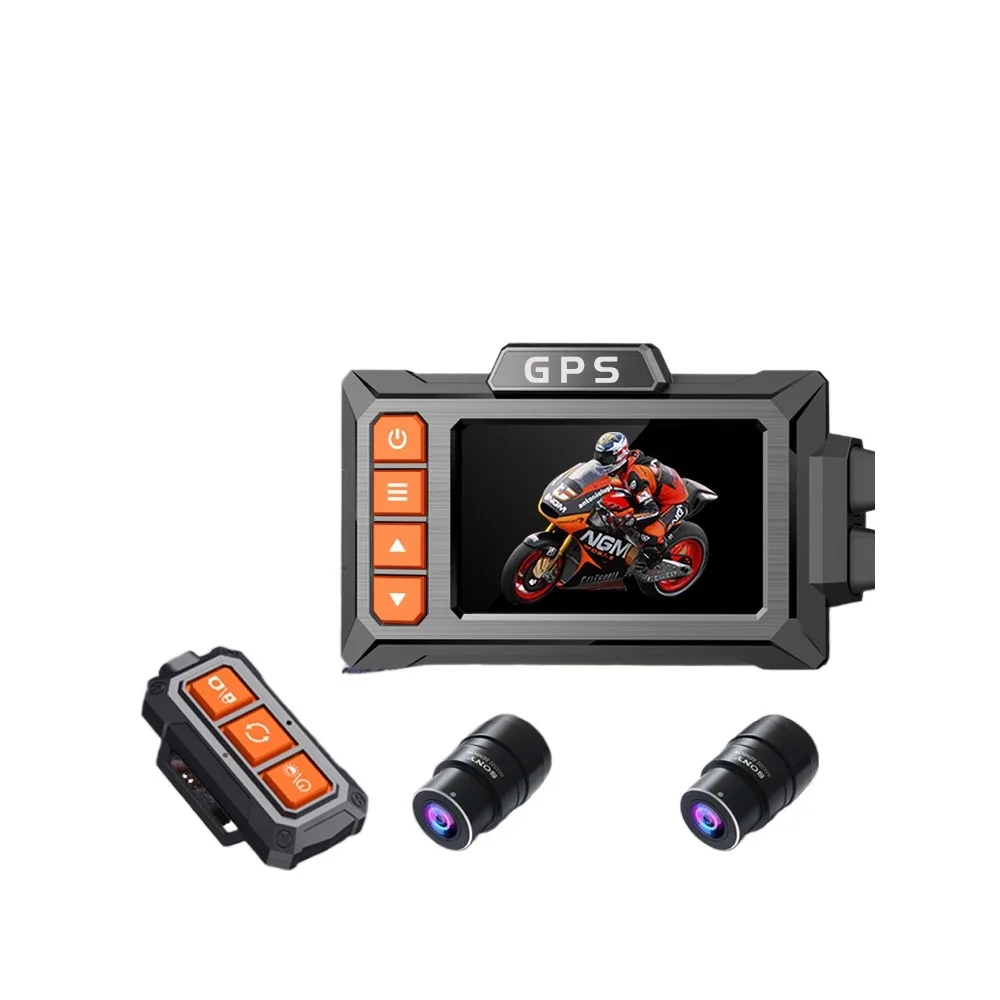

Motorcycle driving recorder waterproof high definition 1080P front and rear dual recording lens camera